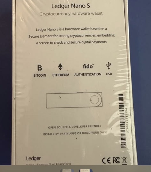 New in Package Securely Store Cryptocurrency - Leger Nano S Cryptocurrency hardware wallet